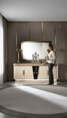 Dresser with mirror wood dressers furniture cabinet bedroom luxury sideboard new