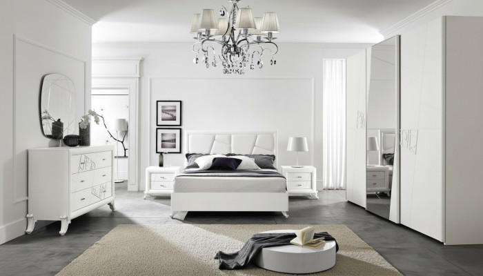 Modern bed luxury bed frame double wood bed frames bedroom white