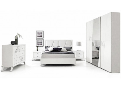 Modern bed luxury bed frame double wood bed frames bedroom white