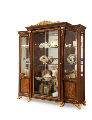 Glass Cabinet Wood Genuine Wood Sideboard Display Cabinet Living Room Furniture Italy