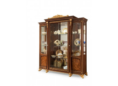 Glass Cabinet Wood Genuine Wood Sideboard Display Cabinet Living Room Furniture Italy