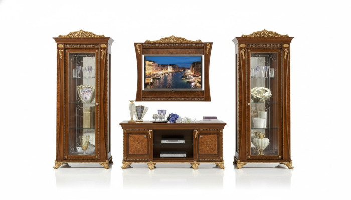 TV stand cabinet luxury living room wall unit living room line new set showcase wood furniture