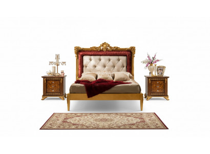 Double bed, luxury beds, wooden bed frames, bed frames, brown, classic design.
