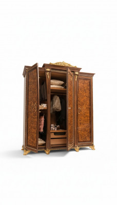 Wardrobe Solid Bedroom Furniture Italy Real Wood Wardrobe Wood Cabinet