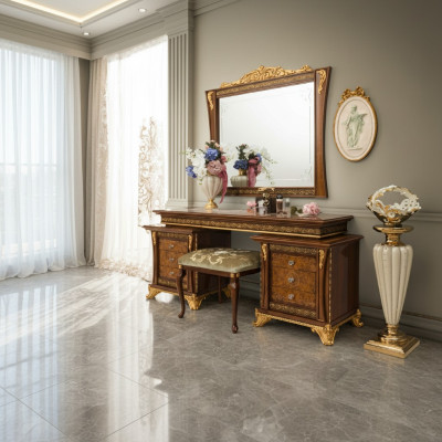 Makeup console table design wood table console tables Italian furniture