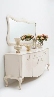 Chest of Drawers Cabinet Shelf Console Furniture Wooden Cabinet 2-piece Set Chest of Drawers Mirror New
