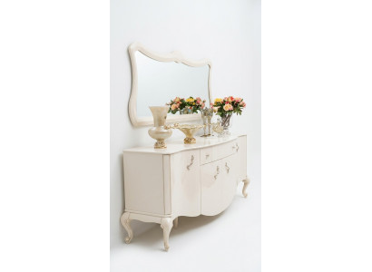 Chest of Drawers Cabinet Shelf Console Furniture Wooden Cabinet 2-piece Set Chest of Drawers Mirror New