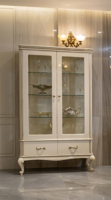 Classic showcase sideboard display glass cabinets Italian furniture wood