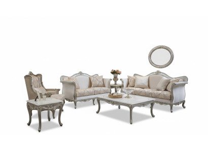 Sofa set 3+1+1 seater coffee table side table set armchair set 5-piece