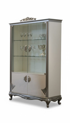 Showcase luxury wood cabinets Italian furniture living room sideboard glass