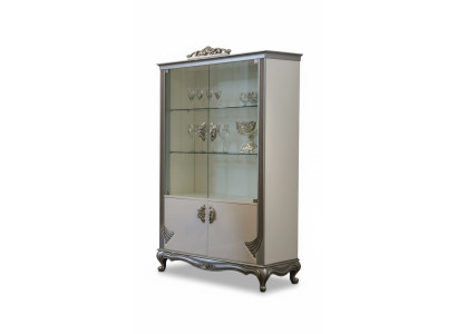 Showcase luxury wood cabinets Italian furniture living room sideboard glass