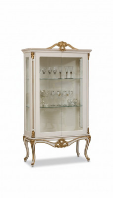 Display cabinet glass cupboard shelf wood showcase design Art Deco living room new