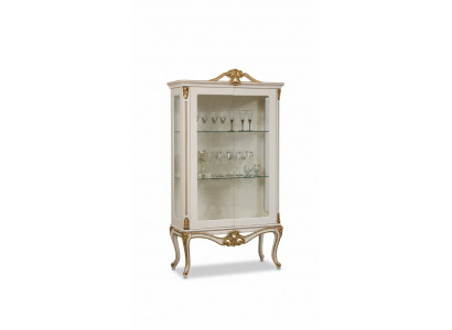 Display cabinet glass cupboard shelf wood showcase design Art Deco living room new