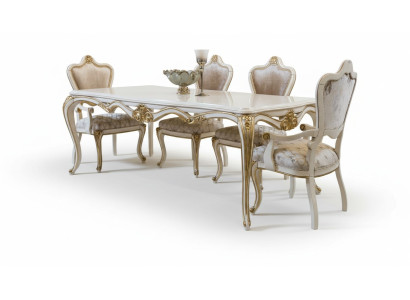Dining room dining table chair set group set table suite luxury 5-piece set.