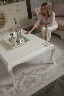 Coffee Table Living Room Design Furniture Luxury Wood Classic New
