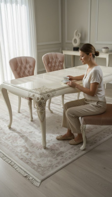 Luxury dining table design table dining room tables wooden tables Italian furniture 228cm