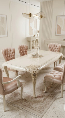 Luxury dining table design table dining room tables wooden tables Italian furniture 228cm