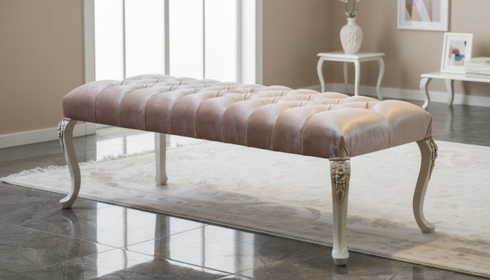 Stool Upholstery Seat Design Textile Relax Luxury Bench Fabric Chesterfield