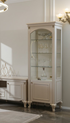 Display cabinet glass wooden cabinets living room showcases Italian luxury