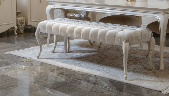 Textile Ottoman Upholstered Footstool Side Ottoman Chaise Lounge Bench New