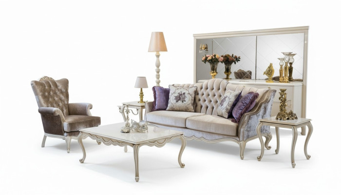Sofa set sofa display cabinet side table coffee table armchair sofas set 5-piece.