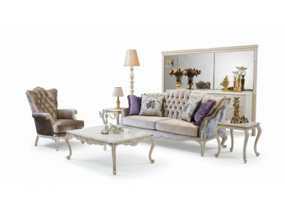 Sofa set sofa display cabinet side table coffee table armchair sofas set 5-piece.