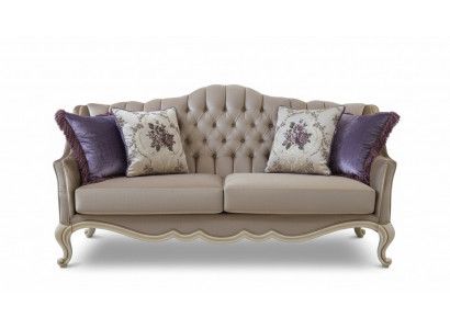 Three-seater luxury couch, three-seater upholstered classic seating, sofas, room furniture.