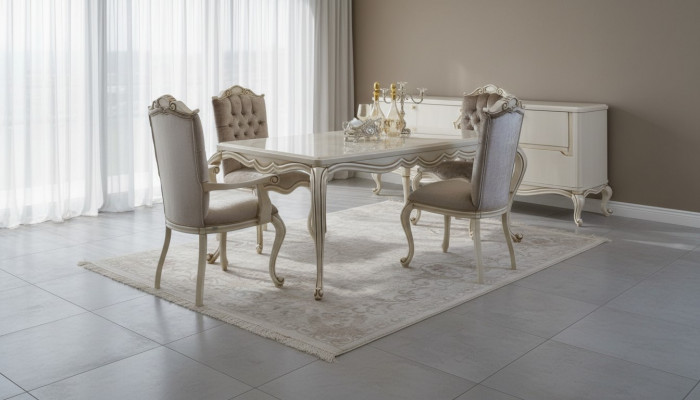 Classic Dining Table 4x Chairs Dining Room Set Table Tables Seating Group 5-piece Set