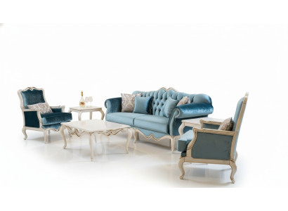 Luxury sofa set 311 seater coffee table sofa armchair fabric couch 4-piece.