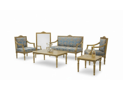 Sofa set 2+1+1 seater coffee table side table sofa armchair set 5-piece.