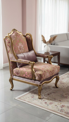 Luxury furniture design armchair single-seater textile living room classic