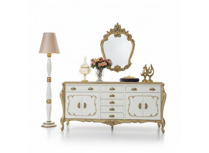 Sideboard Dressers Sideboard Furniture Cabinet Set 2-piece Dresser Mirror New