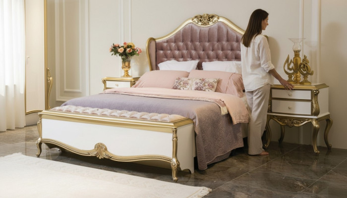 Chesterfield Bed Frame Design Upholstery Luxury Bed Bedroom Beds Pink