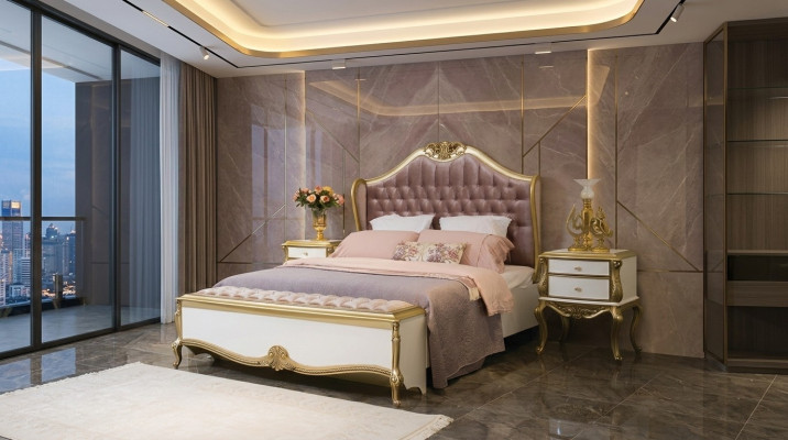 Chesterfield Bed Frame Design Upholstery Luxury Bed Bedroom Beds Pink