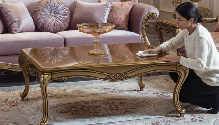 Royal Coffee Table Gold Brown Table Baroque Rococo Coffee Tables Wood