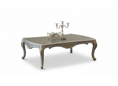 Luxury coffee table classic coffee tables gold silver table wood