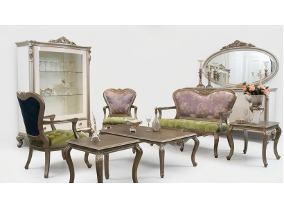 Sofa Set 2+1+1 Seats Luxury Coffee Table Side Table Armchair Suite 6-piece