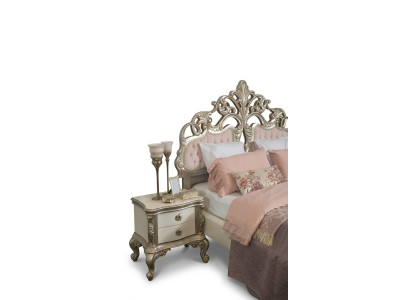 French bedside table set consoles side tables bedside tables 2 pieces silver