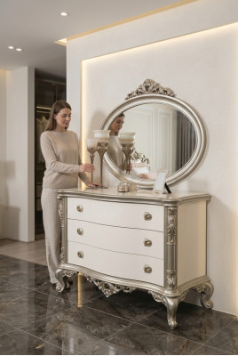 Luxury Dresser Furniture Sideboard Dressers Buffet with Mirror 2-piece Set New