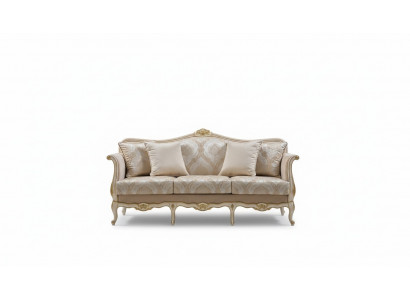 Luxury three-seater sofa 3-seater sofas seat design classic couches beige