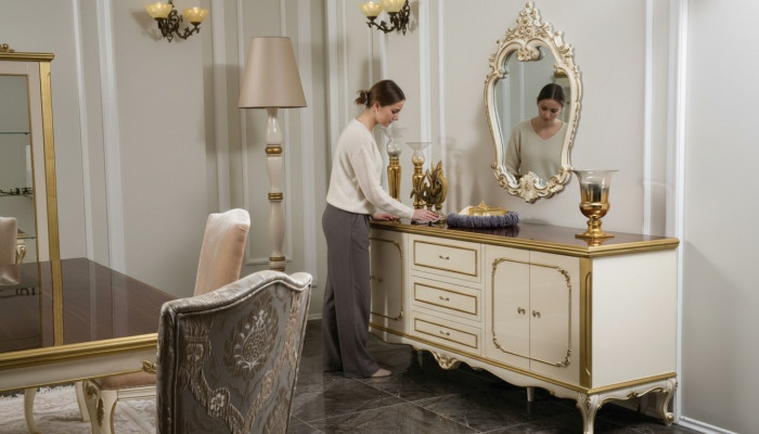 Italian furniture dresser gold baroque rococo sideboard dressers wood