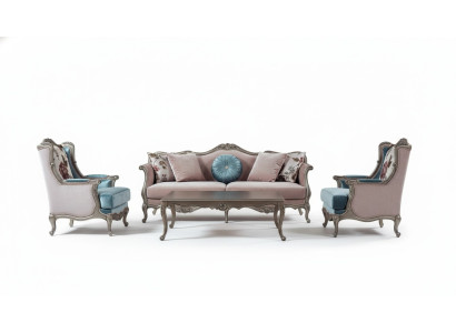 Sofa set luxury sofas armchair 3+1+1 seater coffee table set 4-piece