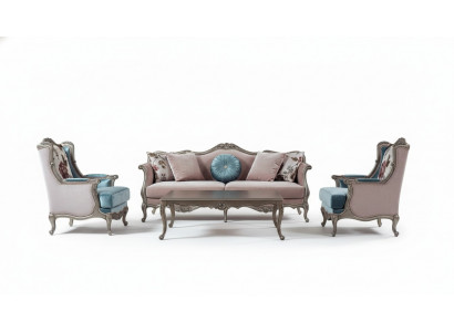 Sofa set luxury sofas armchair 3+1+1 seater coffee table set 4-piece