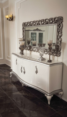 French chest of drawers sideboard console sideboard wood mirror