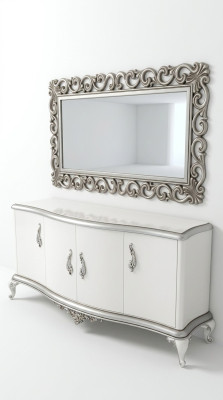 French chest of drawers sideboard console sideboard wood mirror