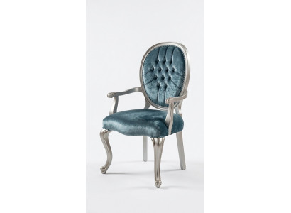 Turkish Grey Chair Chesterfield Wooden Chairs Armrest Dining Room Furniture