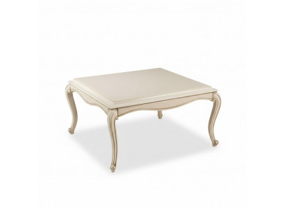 French Coffee Table Baroque Rococo Furniture White Silver Decor Wood