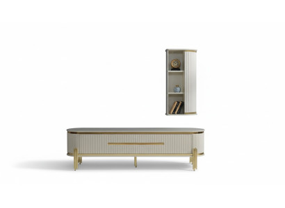 Luxury TV cabinet television stand dresser sideboard wall unit 2-piece new