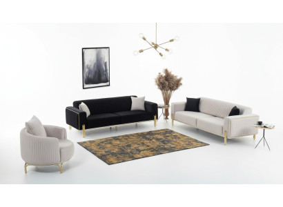 Luxury sofa set couch set sofa upholstery couches 3+3+1 upholstered suites velvet