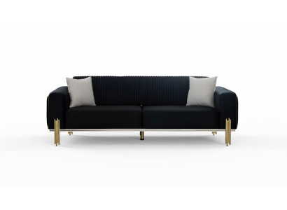 Three-seater couch furniture velvet designer gold metal upholstered modern couches new